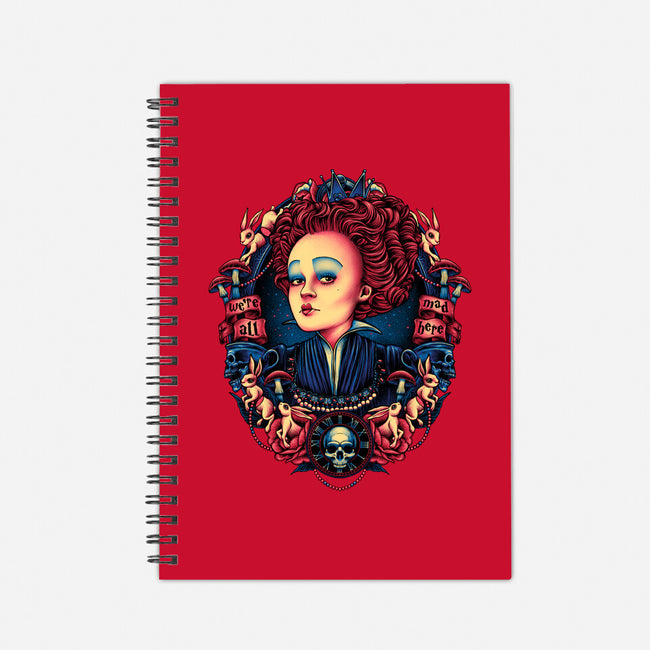 The Queen In Red-none dot grid notebook-glitchygorilla
