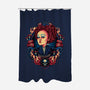 The Queen In Red-none polyester shower curtain-glitchygorilla