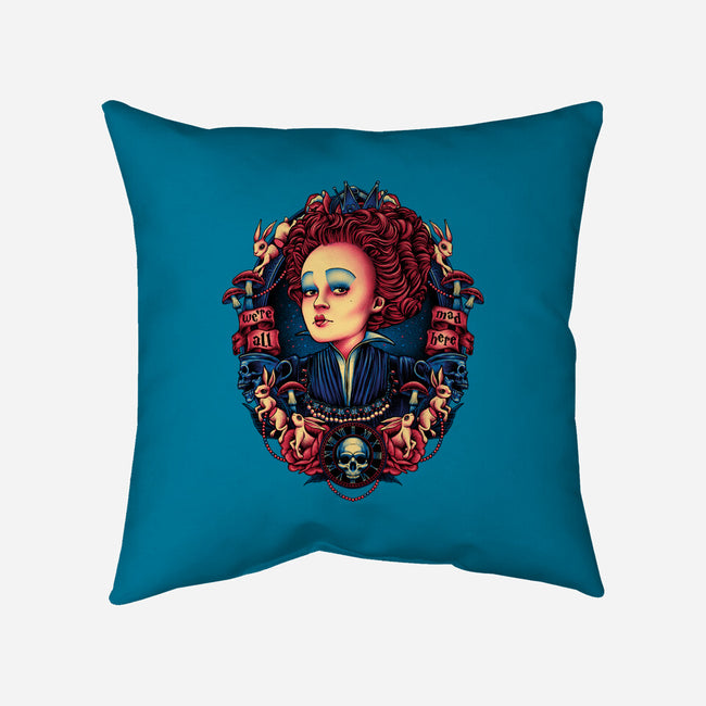 The Queen In Red-none removable cover throw pillow-glitchygorilla