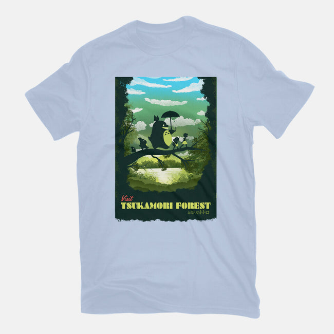 Visit Tsukamori Forest-womens fitted tee-dandingeroz