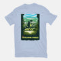 Visit Tsukamori Forest-womens fitted tee-dandingeroz