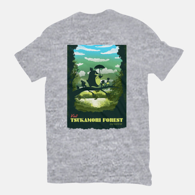 Visit Tsukamori Forest-womens fitted tee-dandingeroz
