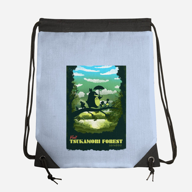 Visit Tsukamori Forest-none drawstring bag-dandingeroz
