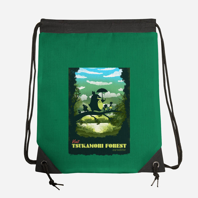 Visit Tsukamori Forest-none drawstring bag-dandingeroz