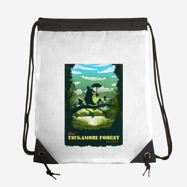 Visit Tsukamori Forest-none drawstring bag-dandingeroz