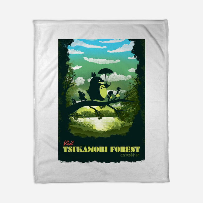 Visit Tsukamori Forest-none fleece blanket-dandingeroz