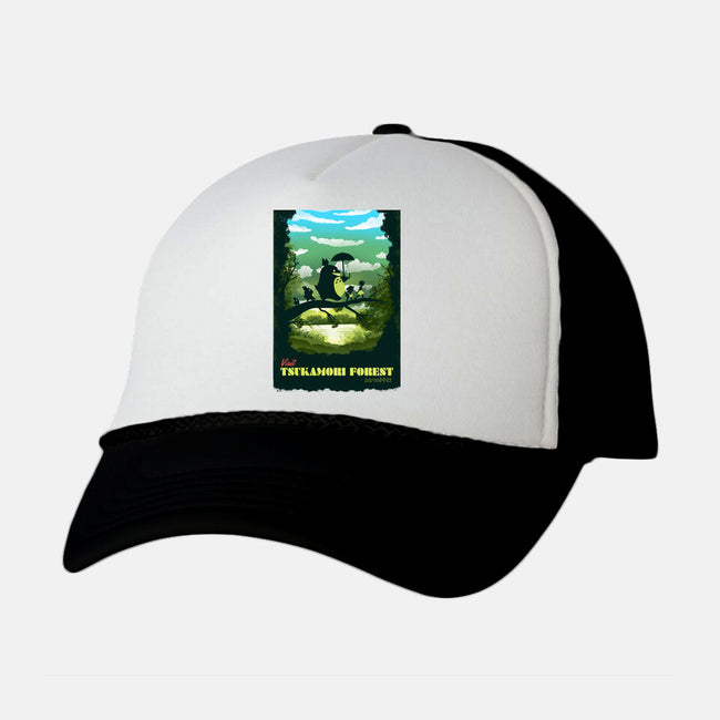 Visit Tsukamori Forest-unisex trucker hat-dandingeroz