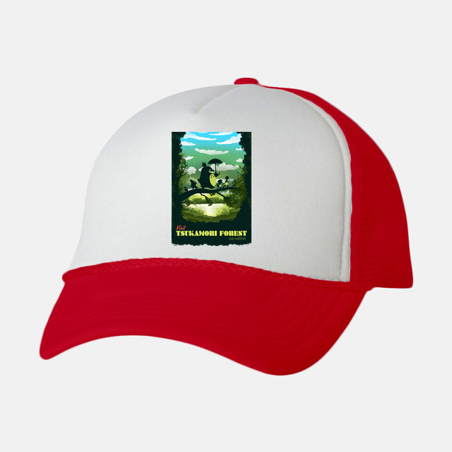 Visit Tsukamori Forest-unisex trucker hat-dandingeroz