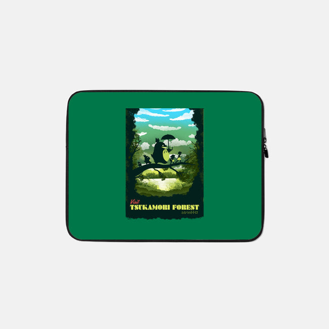 Visit Tsukamori Forest-none zippered laptop sleeve-dandingeroz