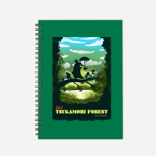 Visit Tsukamori Forest-none dot grid notebook-dandingeroz