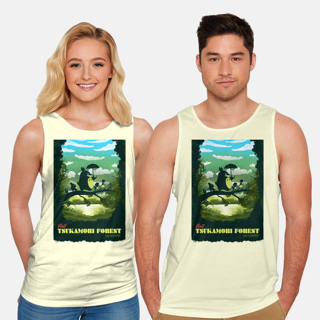 Visit Tsukamori Forest-unisex basic tank-dandingeroz