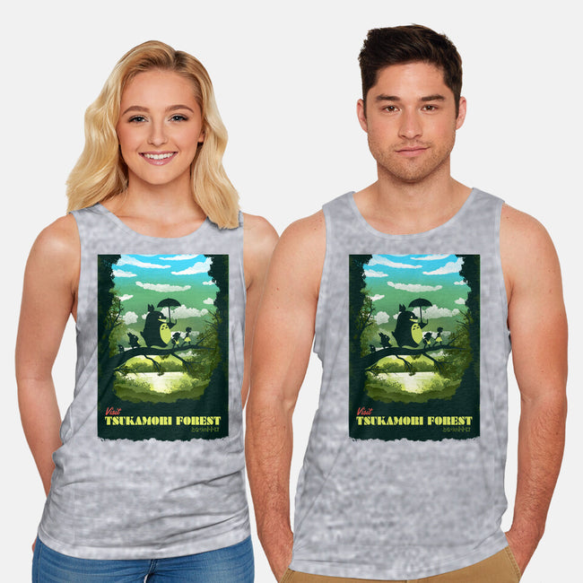 Visit Tsukamori Forest-unisex basic tank-dandingeroz