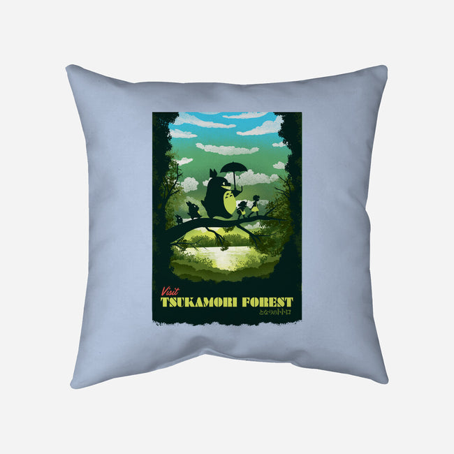 Visit Tsukamori Forest-none removable cover w insert throw pillow-dandingeroz