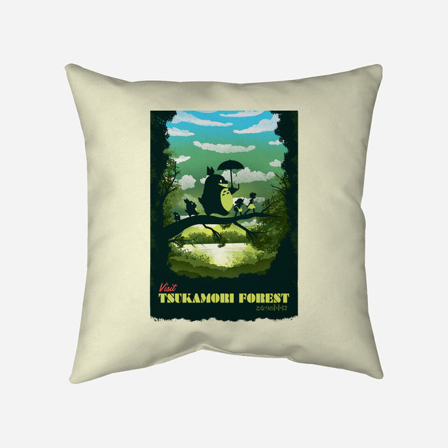 Visit Tsukamori Forest-none removable cover w insert throw pillow-dandingeroz