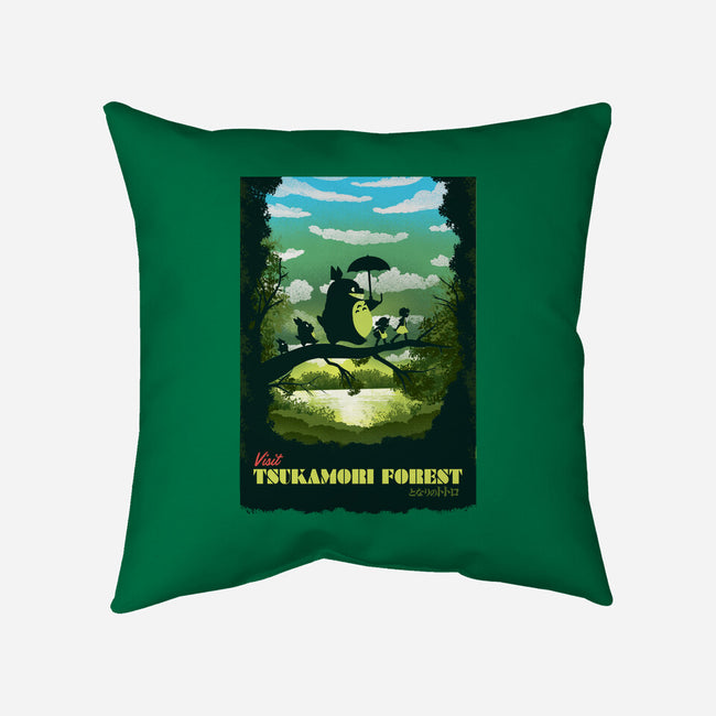 Visit Tsukamori Forest-none removable cover w insert throw pillow-dandingeroz