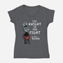 The Knight In The Fight-womens v-neck tee-Nemons