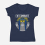 Daleks Exterminate-womens v-neck tee-Logozaste