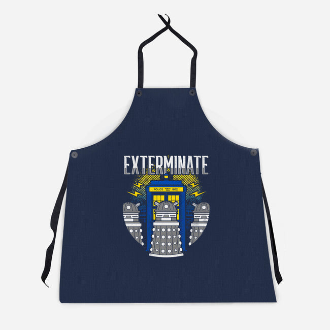 Daleks Exterminate-unisex kitchen apron-Logozaste