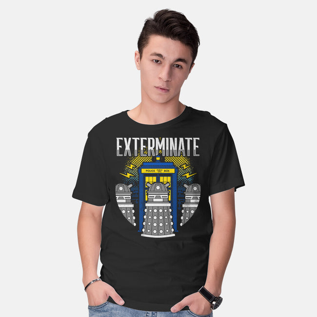 Daleks Exterminate-mens basic tee-Logozaste