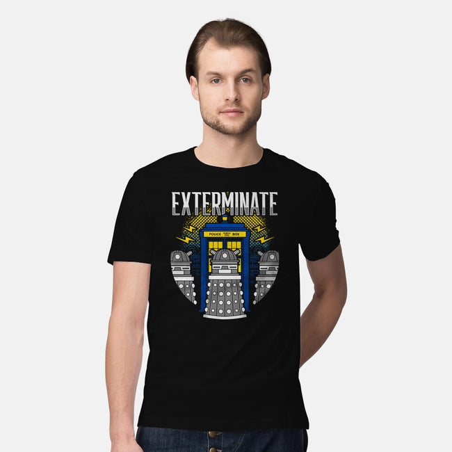 Daleks Exterminate-mens premium tee-Logozaste