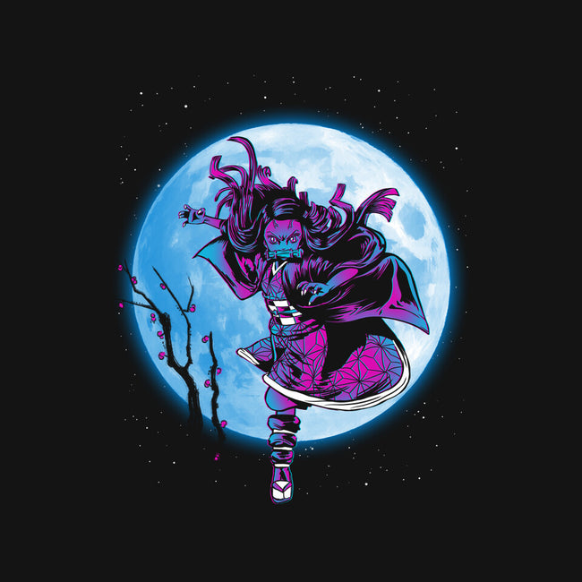 Nezuko Under The Moon-unisex crew neck sweatshirt-ddjvigo