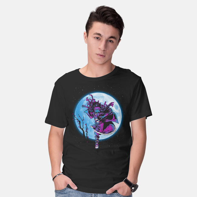 Nezuko Under The Moon-mens basic tee-ddjvigo