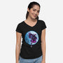 Nezuko Under The Moon-womens v-neck tee-ddjvigo