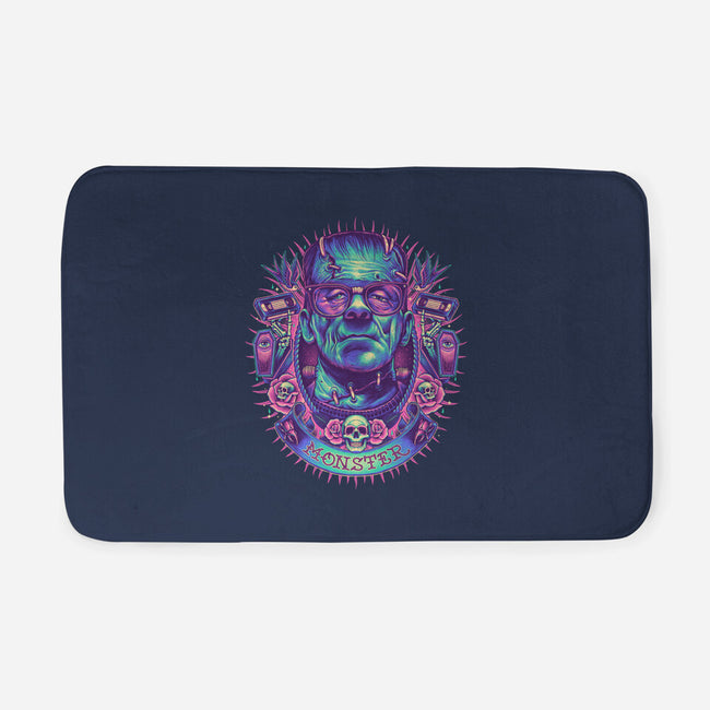 Neon Monster-none memory foam bath mat-glitchygorilla