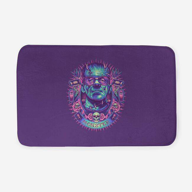 Neon Monster-none memory foam bath mat-glitchygorilla