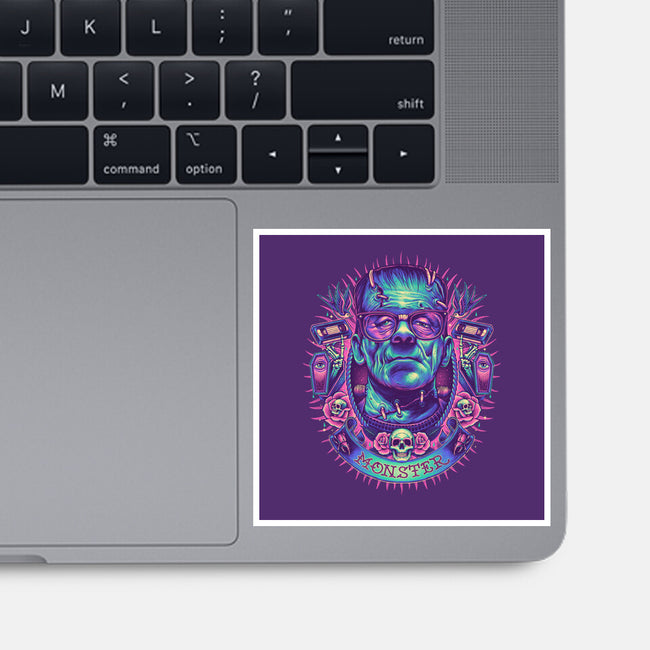 Neon Monster-none glossy sticker-glitchygorilla