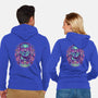 Neon Monster-unisex zip-up sweatshirt-glitchygorilla