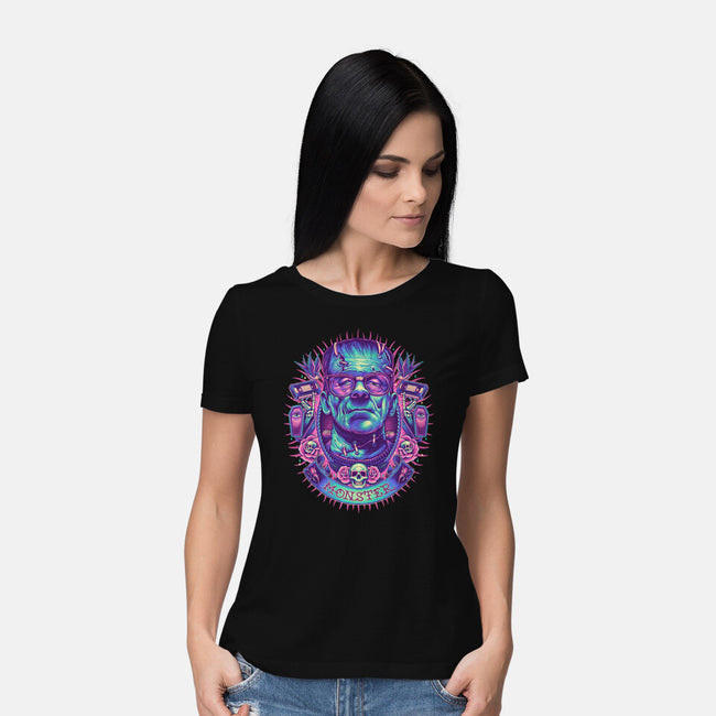 Neon Monster-womens basic tee-glitchygorilla