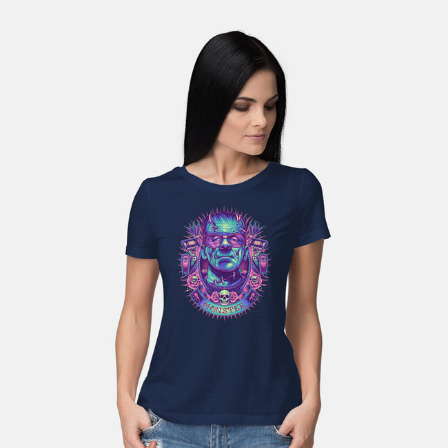 Neon Monster-womens basic tee-glitchygorilla