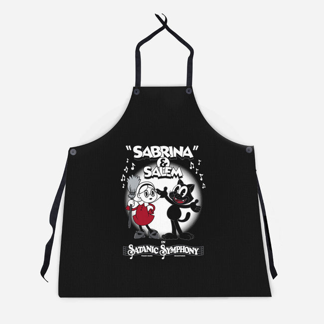 Sabrina And Salem-unisex kitchen apron-Nemons