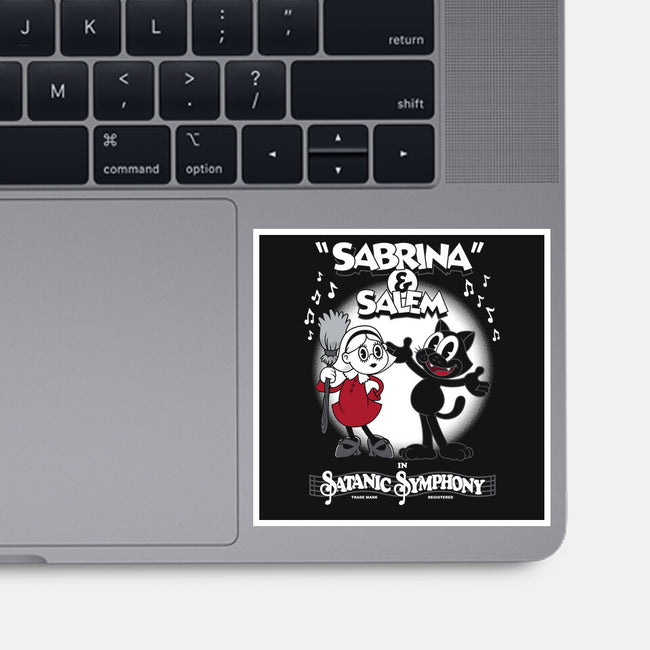 Sabrina And Salem-none glossy sticker-Nemons