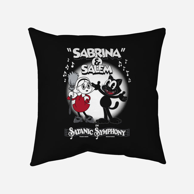 Sabrina And Salem-none removable cover w insert throw pillow-Nemons