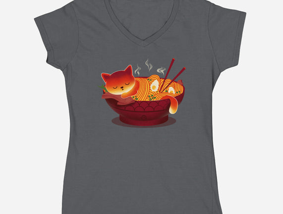 Sleepy Ramen Cat