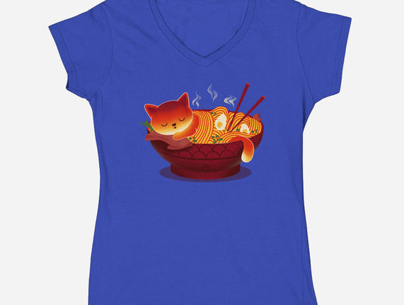 Sleepy Ramen Cat