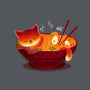 Sleepy Ramen Cat-womens fitted tee-erion_designs