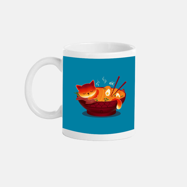 Sleepy Ramen Cat-none glossy mug-erion_designs