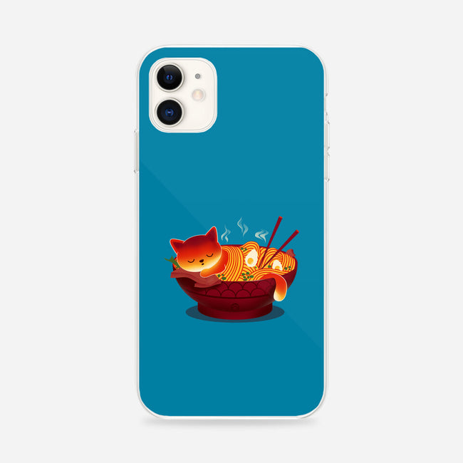 Sleepy Ramen Cat-iphone snap phone case-erion_designs