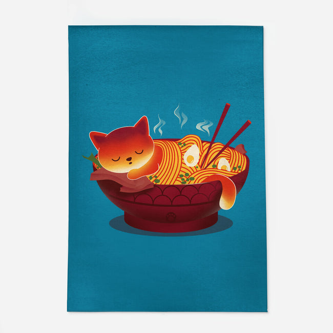 Sleepy Ramen Cat-none outdoor rug-erion_designs