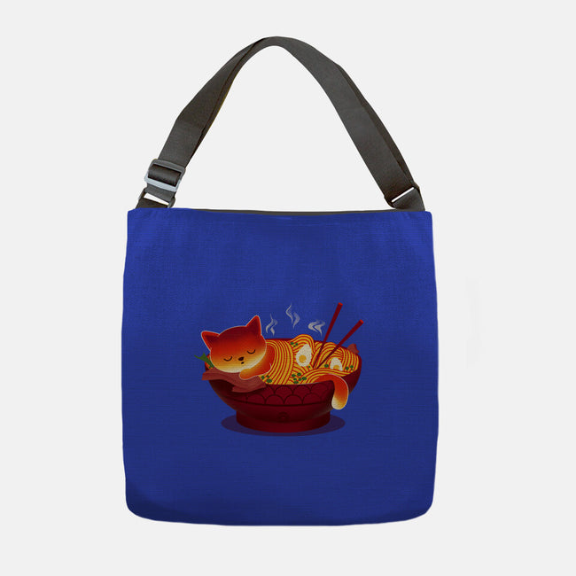 Sleepy Ramen Cat-none adjustable tote-erion_designs