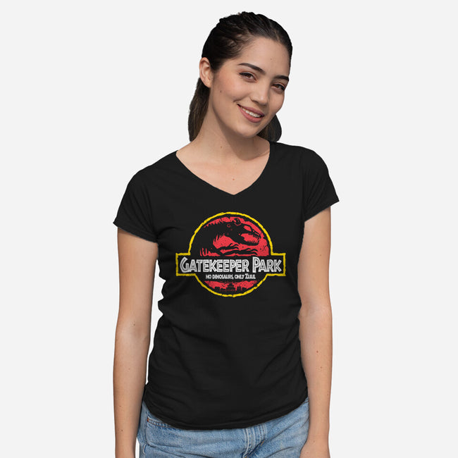 Gatekeeper Park-womens v-neck tee-teesgeex