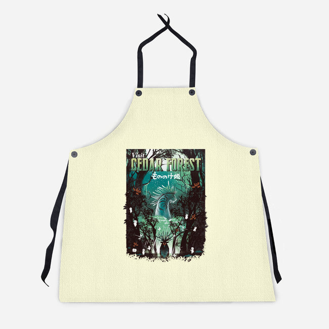 Visit Cedar Forest-unisex kitchen apron-dandingeroz