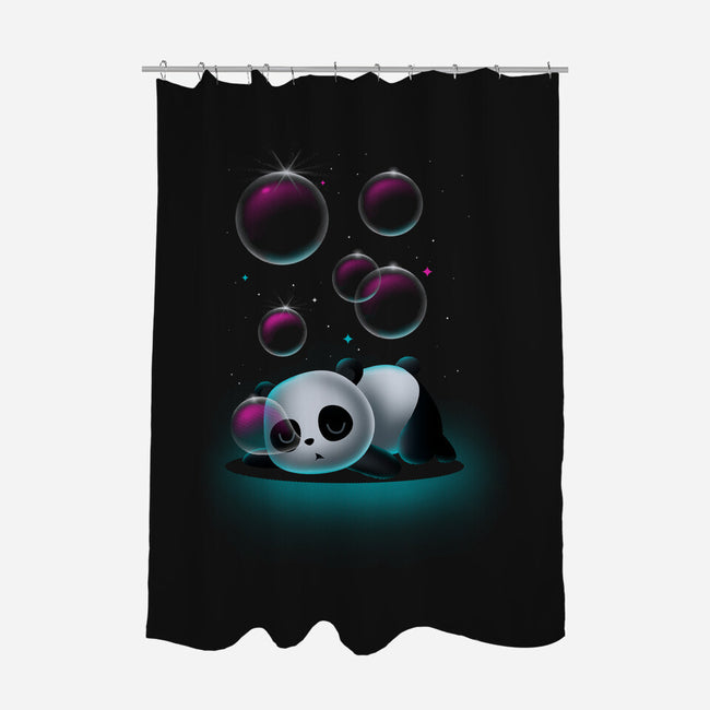Panda Sweet Dreams-none polyester shower curtain-erion_designs