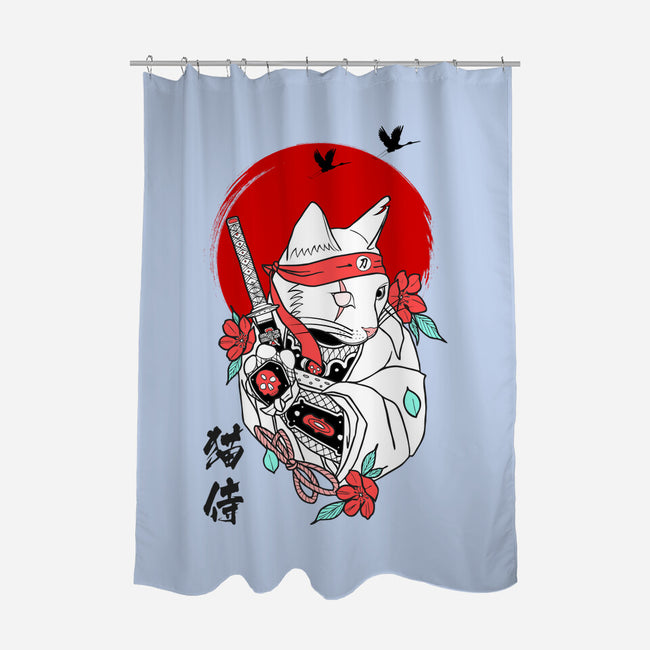 Warrior Cat-none polyester shower curtain-Faissal Thomas