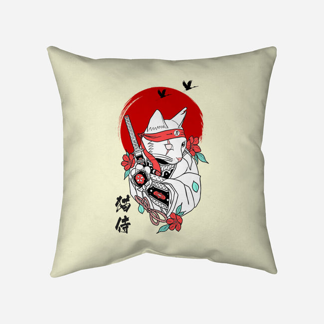 Warrior Cat-none removable cover w insert throw pillow-Faissal Thomas