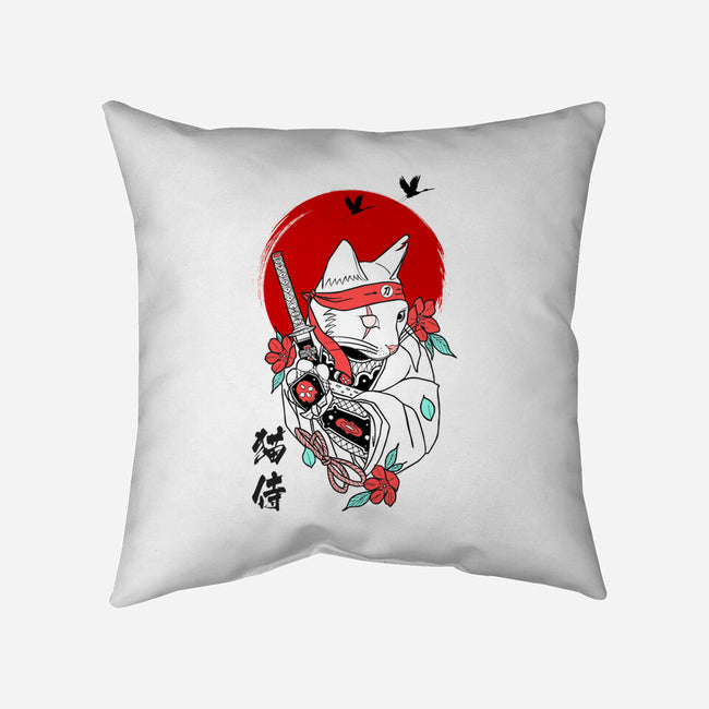 Warrior Cat-none removable cover w insert throw pillow-Faissal Thomas