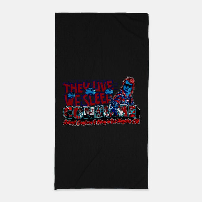 Consume And Obey In LA-none beach towel-goodidearyan